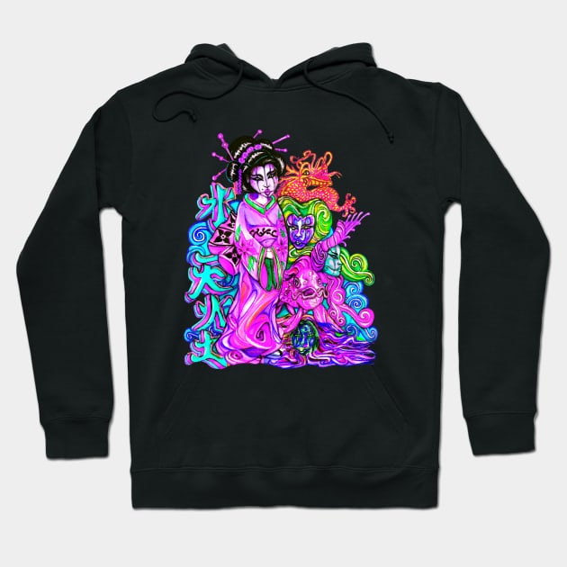 Pink Geisha Hoodie by ogfx